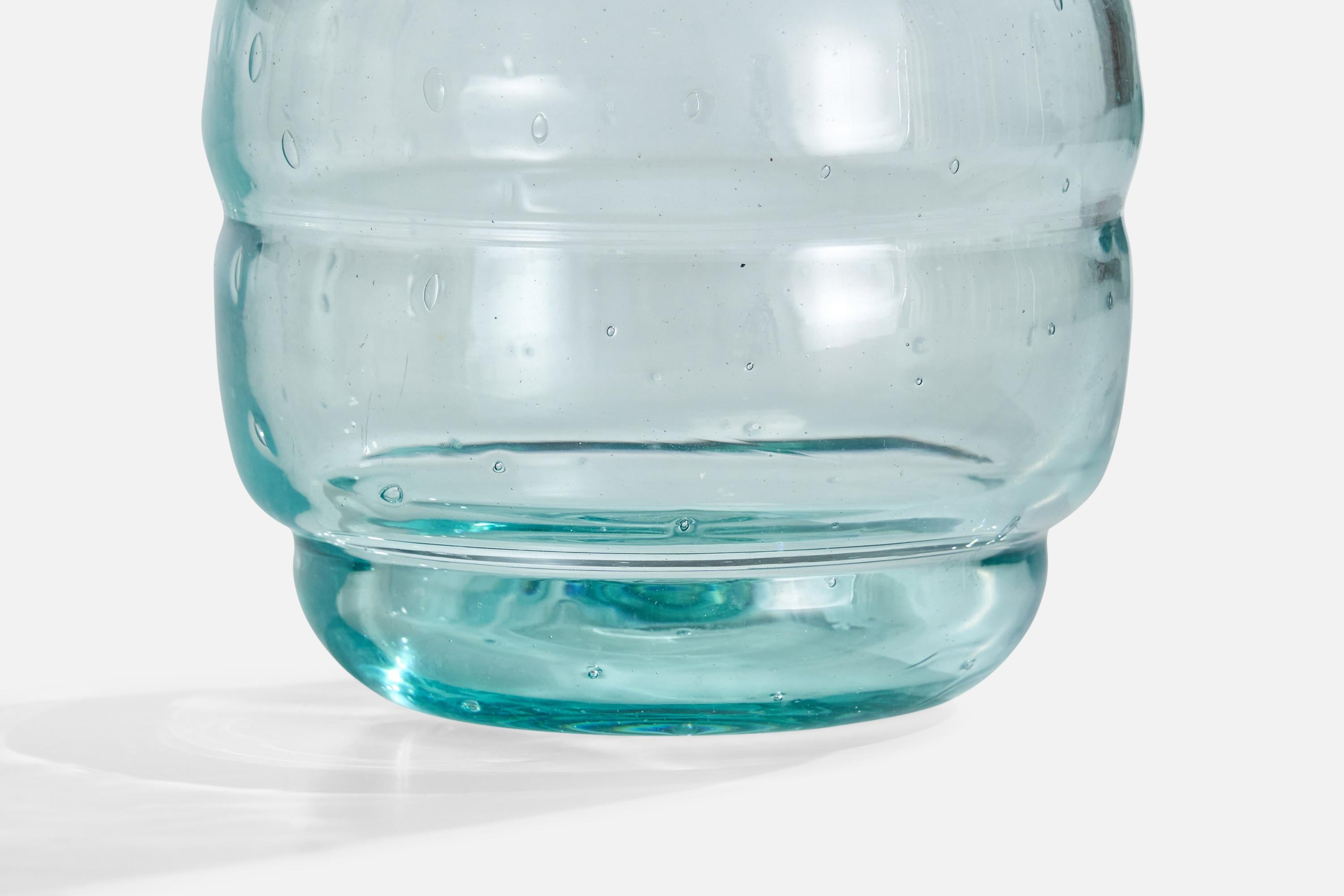 Milieu du XXe siècle Designer suédois, lampe de bureau, laiton, verre, Suède, années 1930 en vente