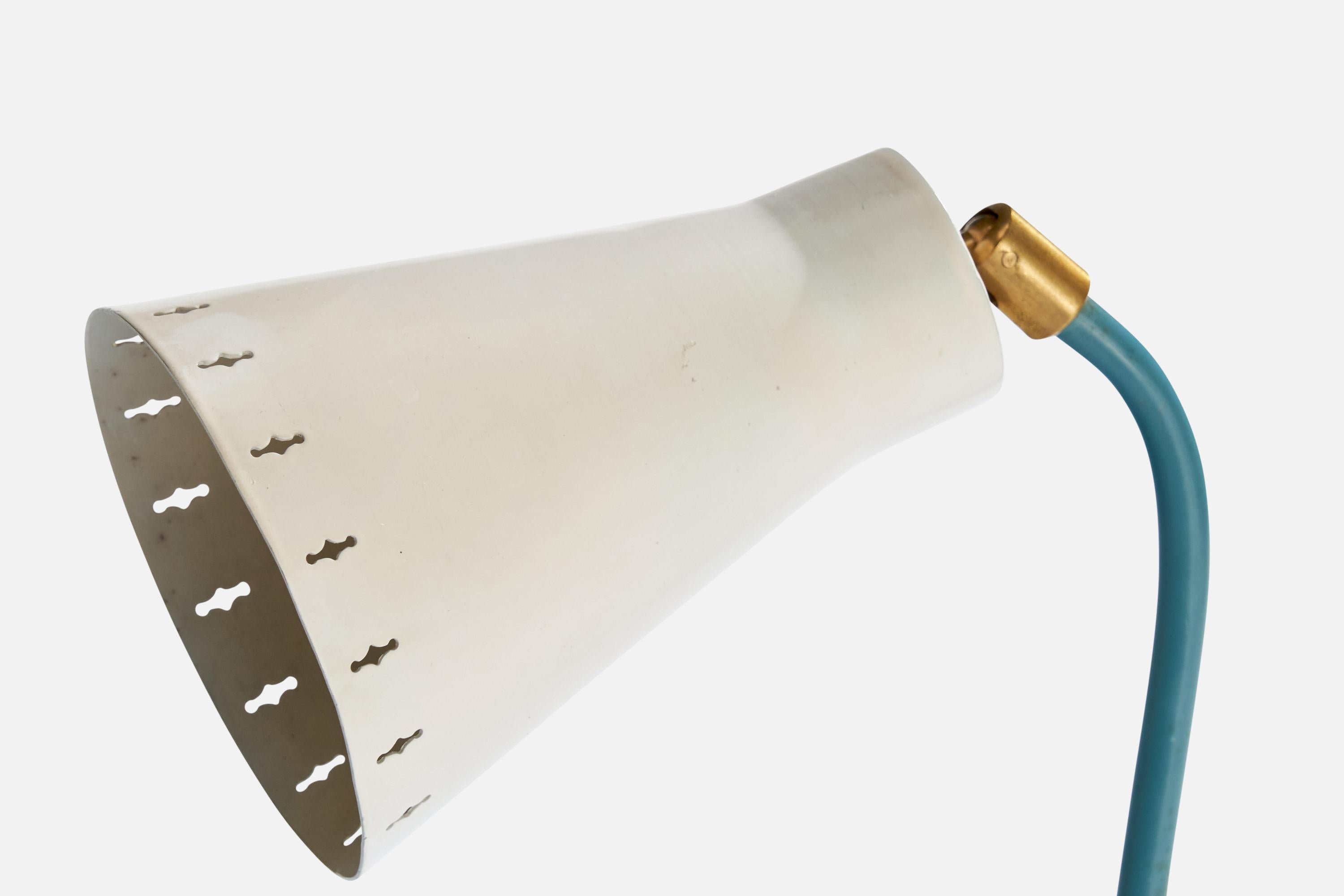 Scandinave moderne Designer suédois, lampe de bureau, laiton, métal, Suède, années 1950 en vente