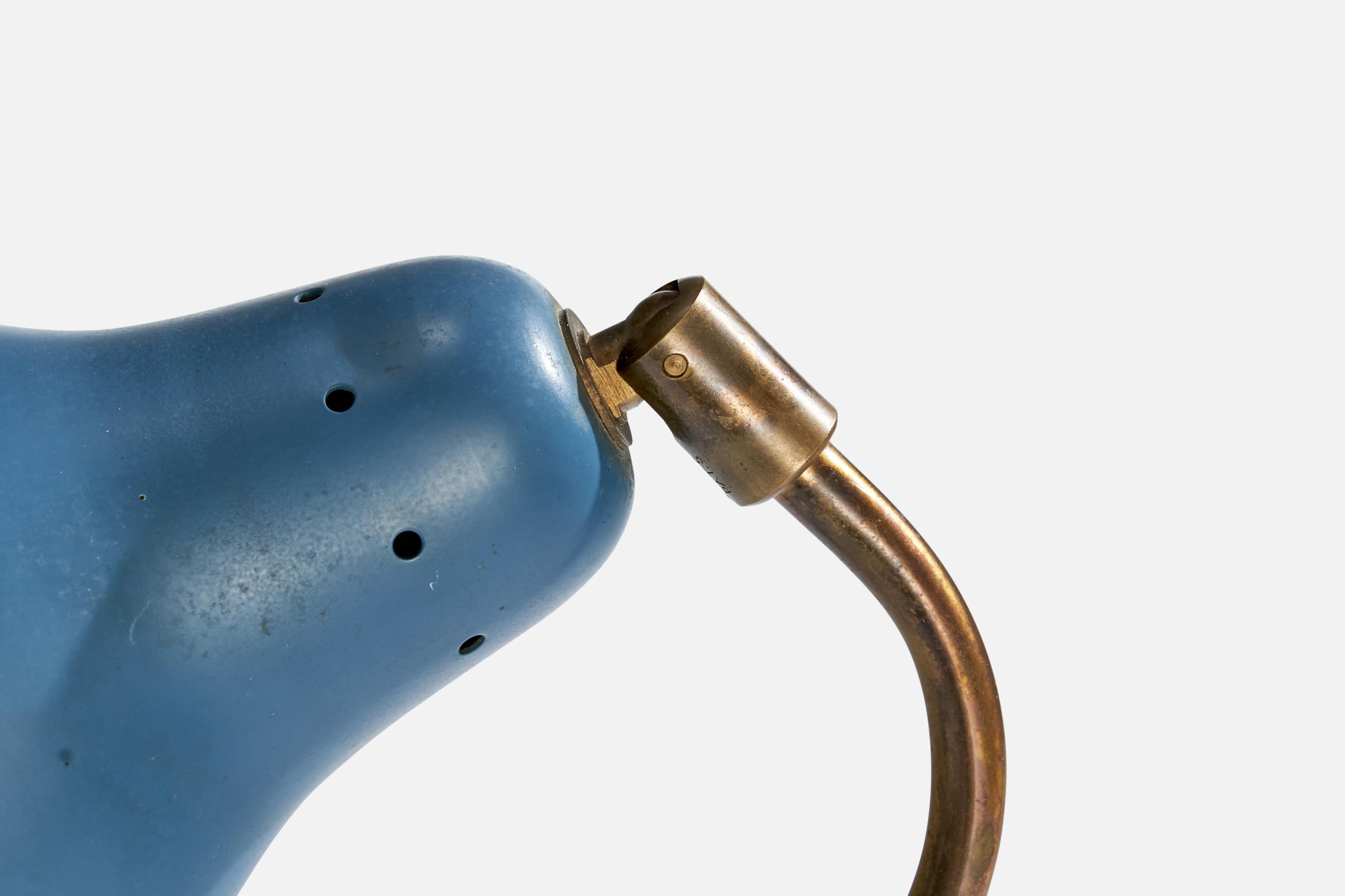 Swedish Designer, Table Lamp, Brass, Metal, Sweden, 1950s For Sale 2