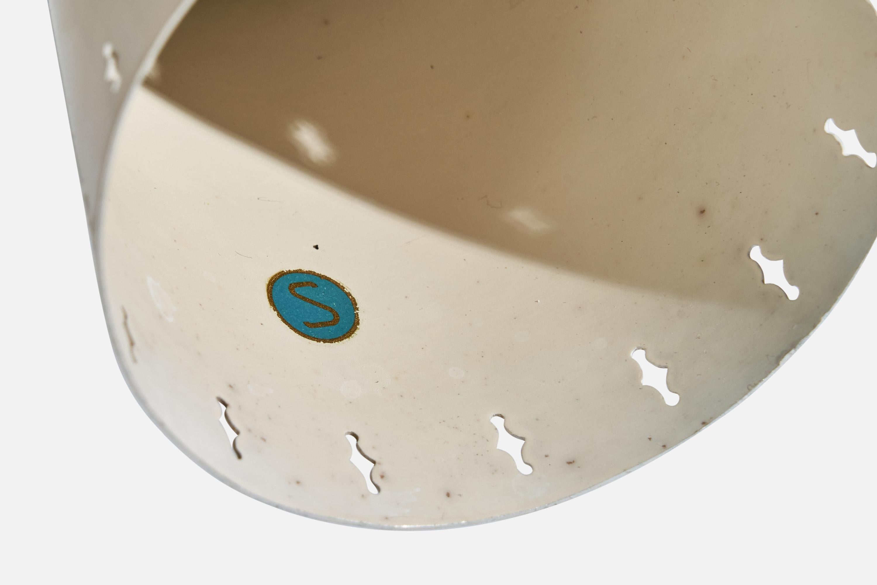 Métal Designer suédois, lampe de bureau, laiton, métal, Suède, années 1950 en vente