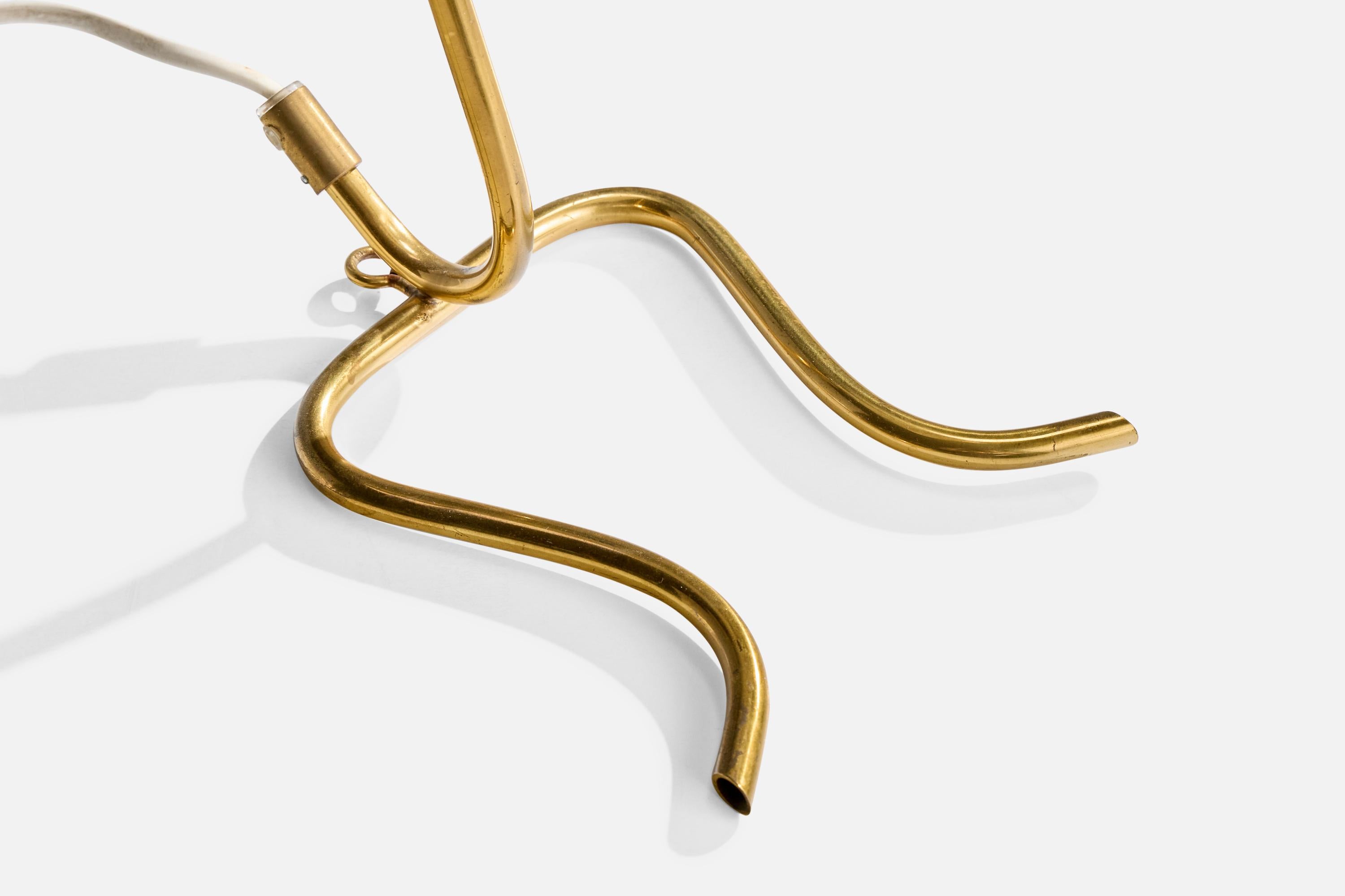 Swedish Designer, Table Lamp, Brass, Metal, Sweden, 1950s For Sale 2
