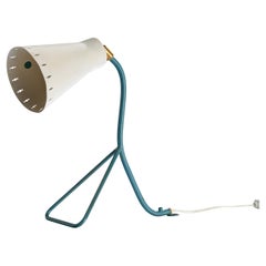 Lampada da tavolo di design svedese, ottone, metallo, Svezia, anni '1950