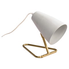 Swedish Designer, Table Lamp, Brass, Metal, Sweden, 1960s