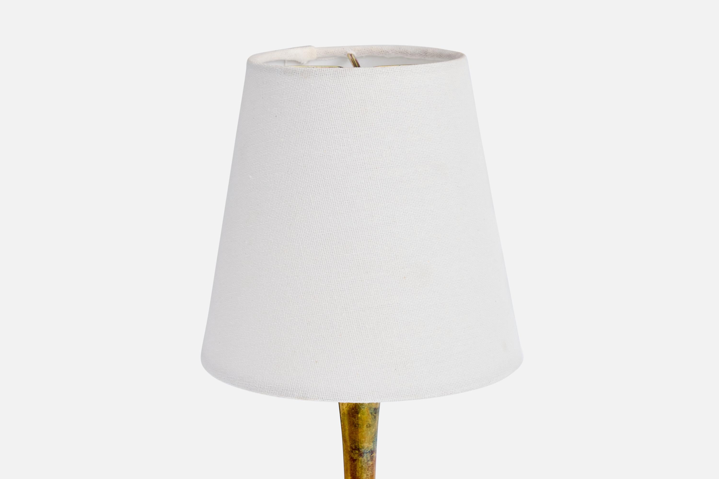 Schwedische Designerin, Tischlampe, Messing, Schweden, 1940er Jahre im Zustand „Gut“ im Angebot in High Point, NC