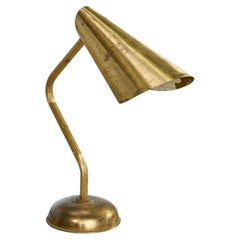 Swedish Designer, Table Lamp, Brass, Sweden, 1940s