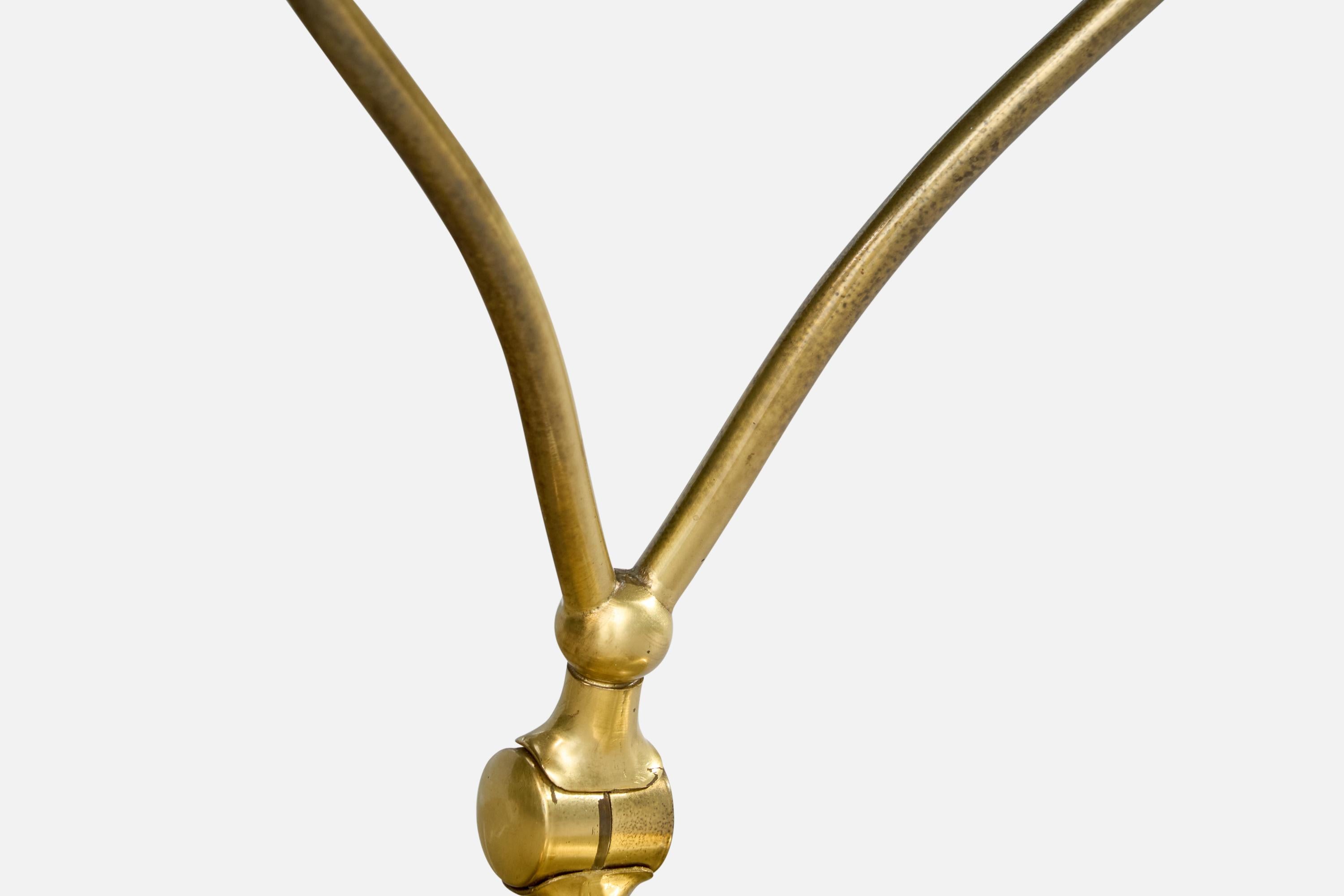 Designer suédois, lampe de table, laiton, Suède, années 1950 en vente 2