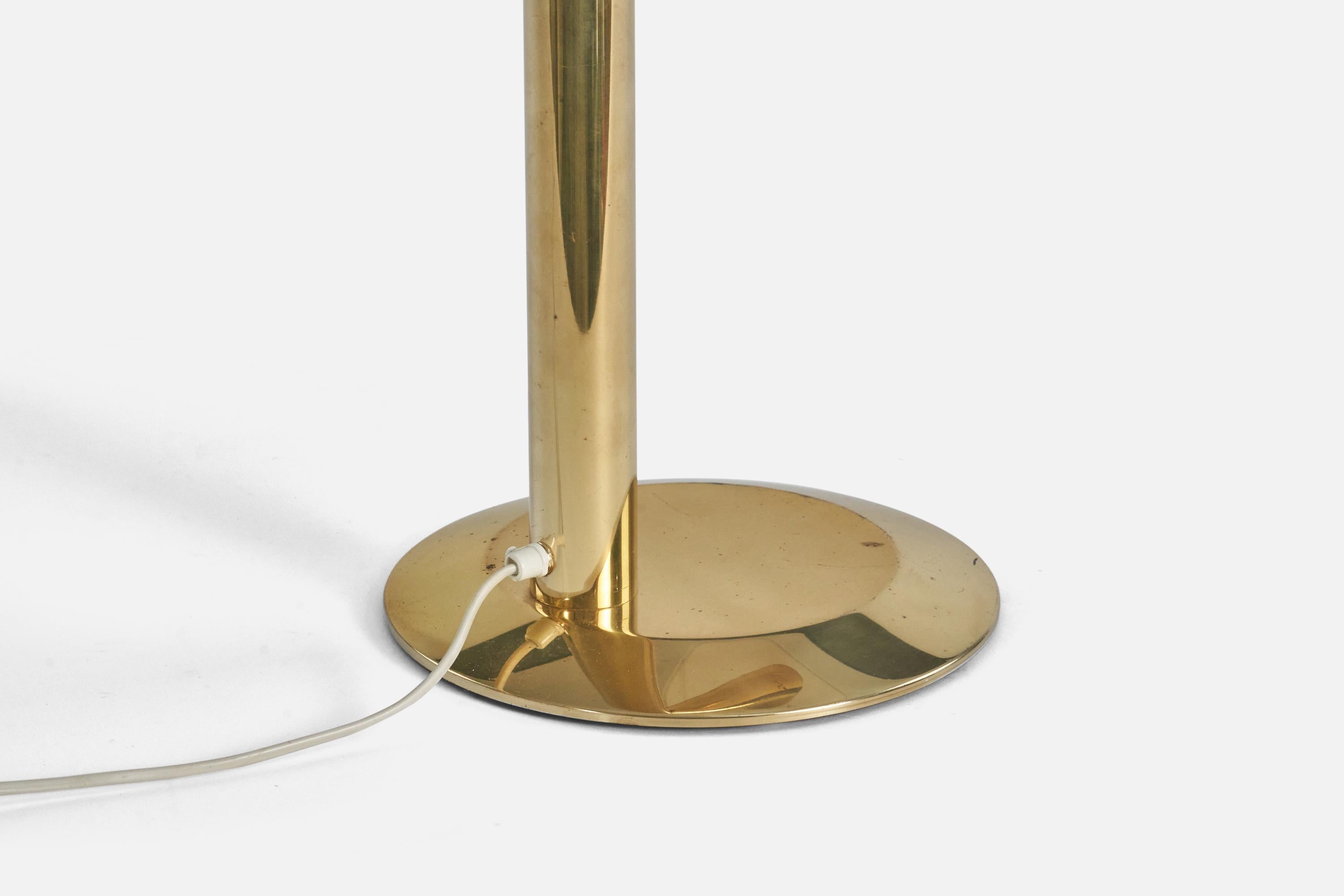 Late 20th Century Swedish Designer, Table Lamp, Brass, Sweden, 1970s For Sale