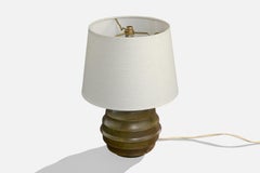 Swedish Designer, Table Lamp, Bronze, Sweden, 1930s