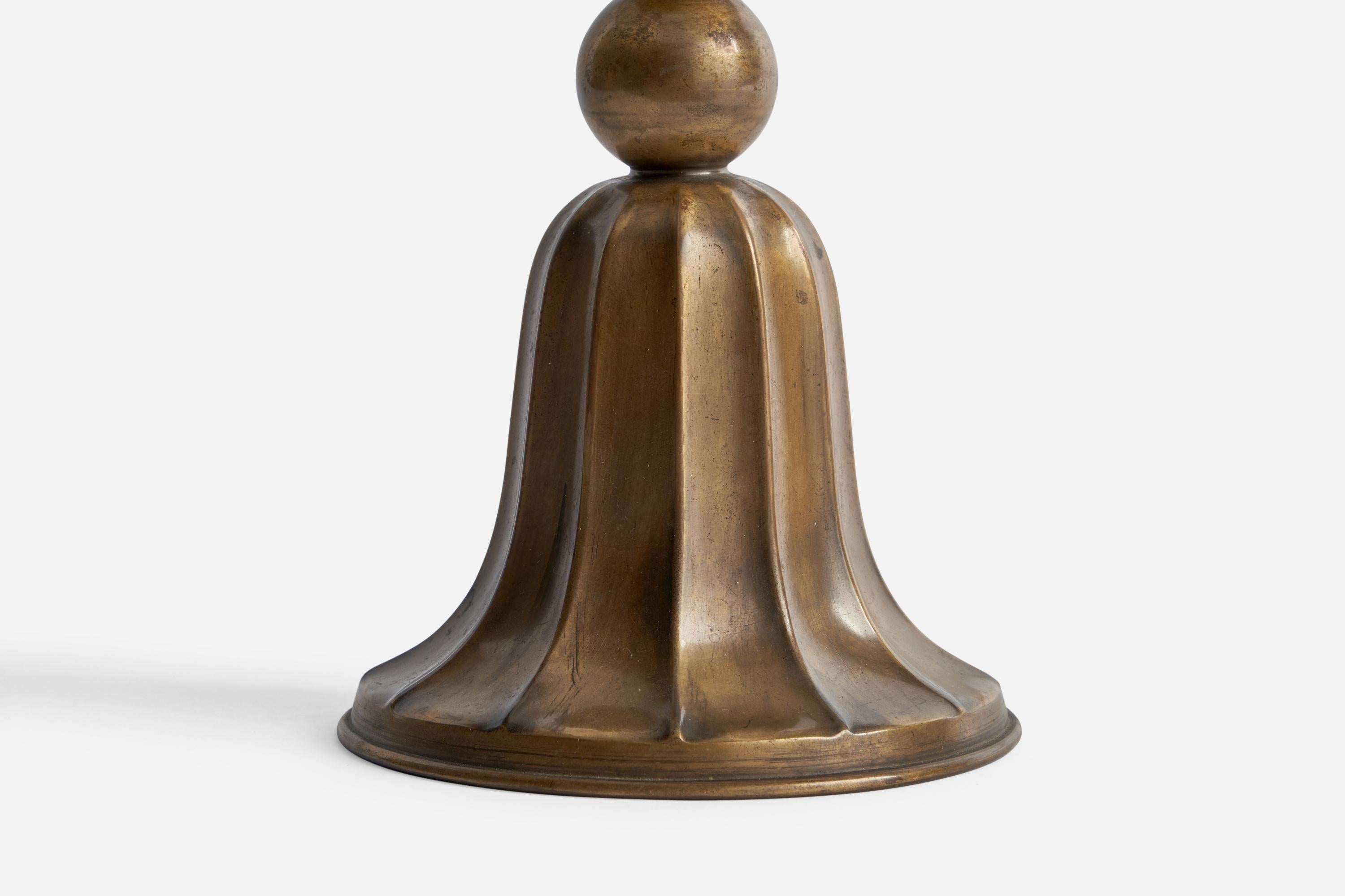Créateur suédois, lampe de bureau, bronze, Suède, années 1930 Bon état - En vente à High Point, NC