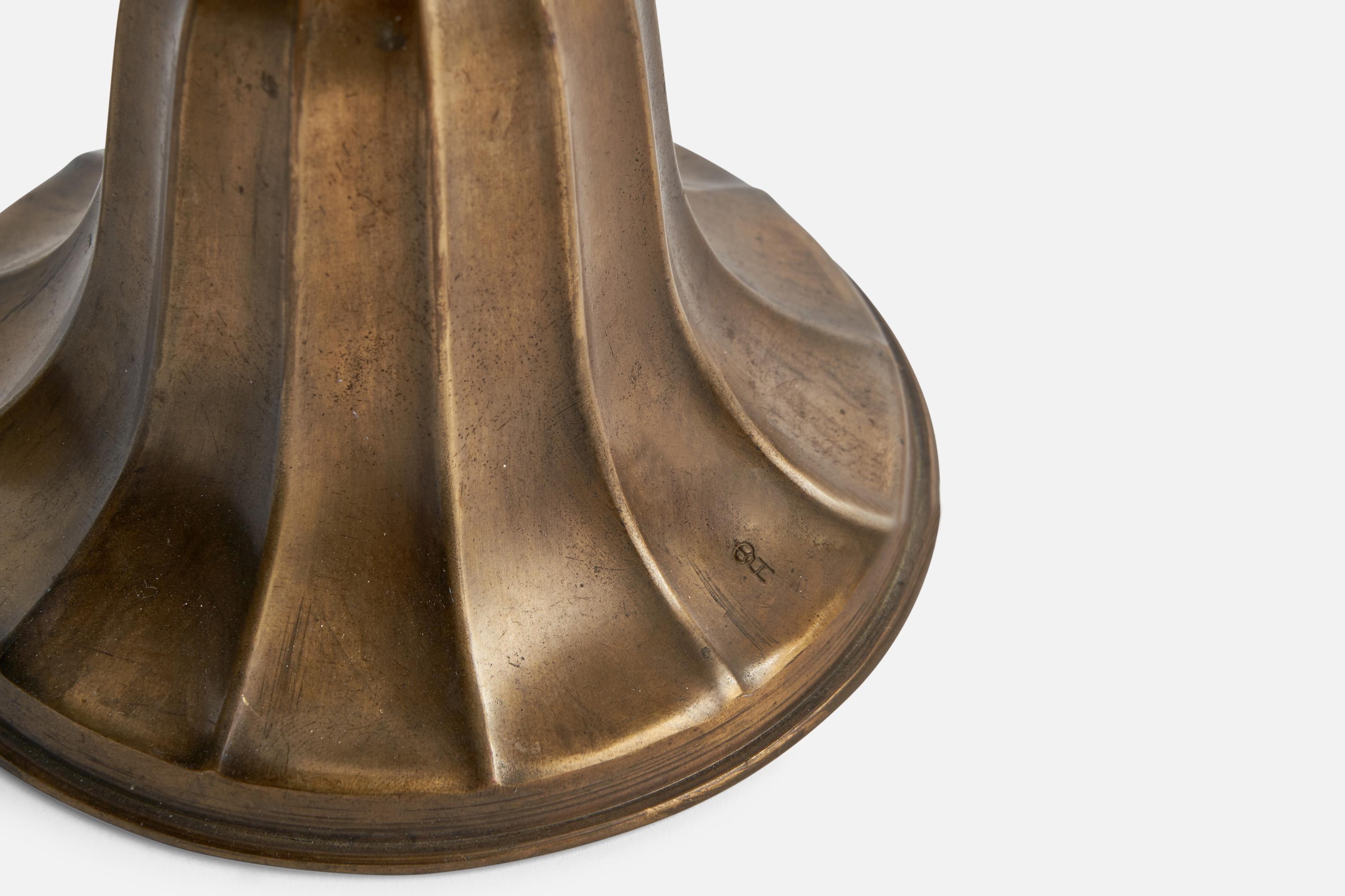 Swedish Designer, Table Lamp, Bronze, Sweden, 1930s For Sale 1