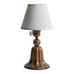 Lampada da tavolo di design svedese, bronzo, Svezia, anni '30