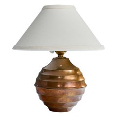 Swedish Designer, Table Lamp, Bronze, Sweden, 1930s