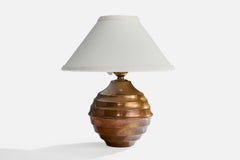Schwedische Designerin, Tischlampe, Bronze, Schweden, 1930er Jahre