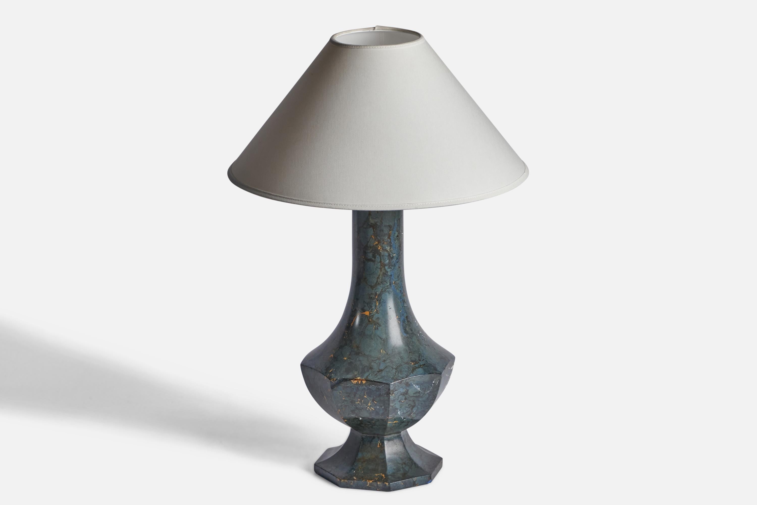 Art Nouveau Swedish Designer, Table Lamp, Ceramic, Sweden, 1920s