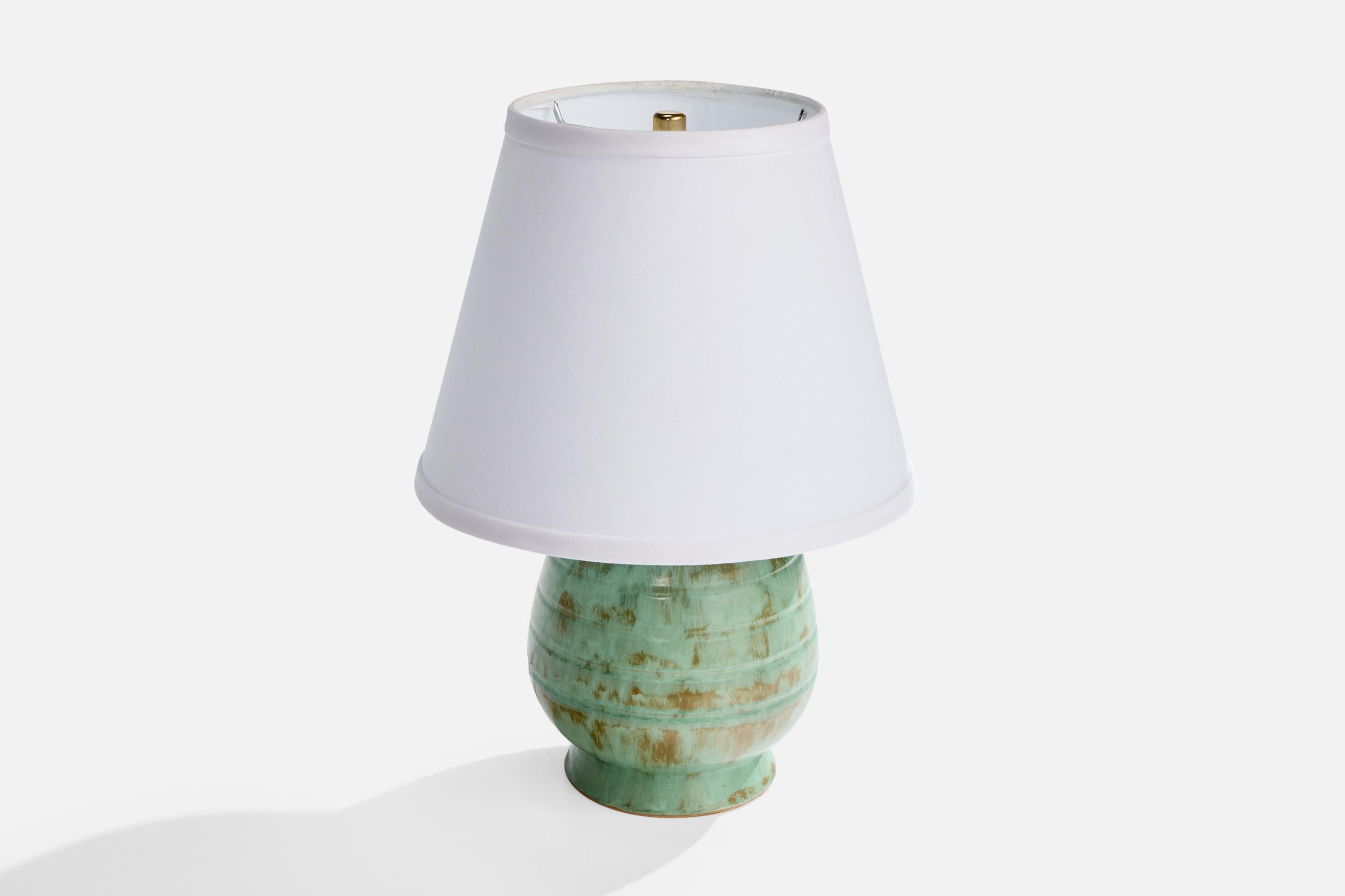 Schwedische Designerin, Tischlampe, Keramik, Schweden, 1930er Jahre (Skandinavische Moderne) im Angebot