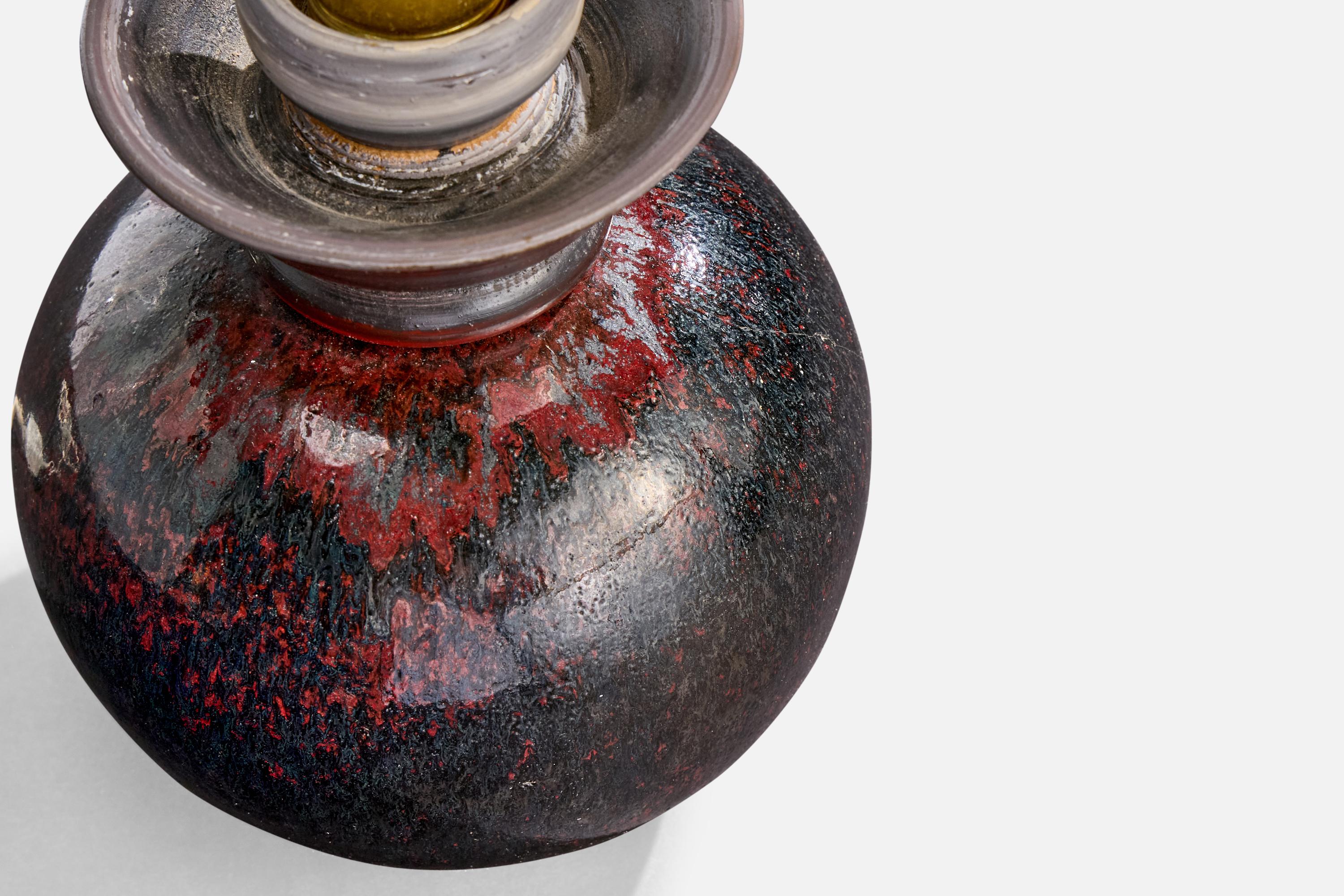 Mid-20th Century Swedish Designer, Table Lamp, Ceramic, Sweden, 1940s For Sale