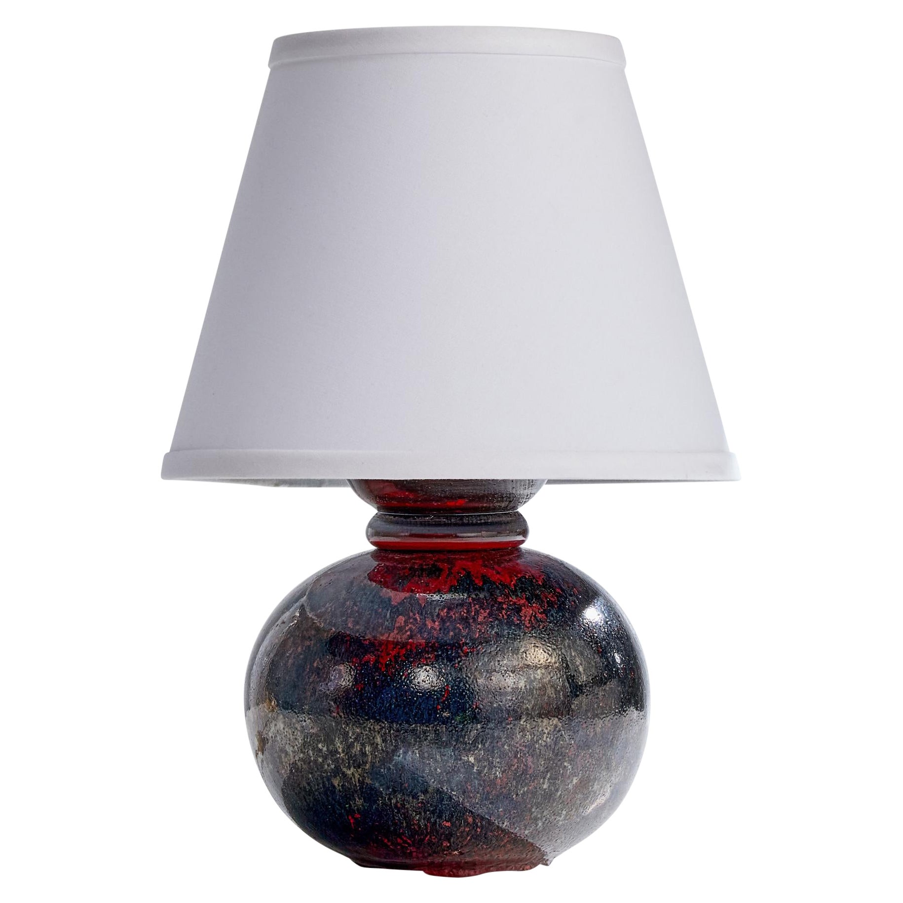 Diseñador sueco, lámpara de mesa, cerámica, Suecia, años 1940