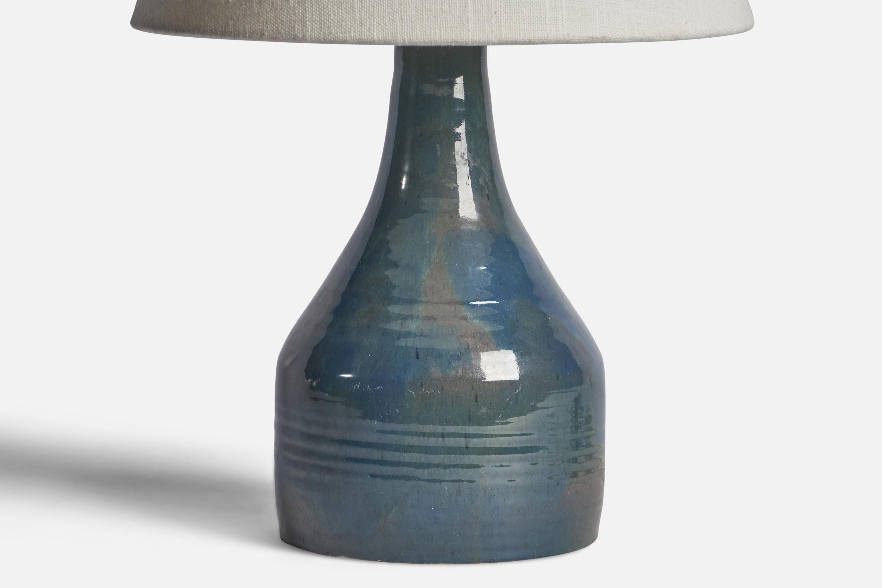 Swedish Designer, Table Lamp, Ceramic, Sweden, 1960s In Good Condition For Sale In High Point, NC