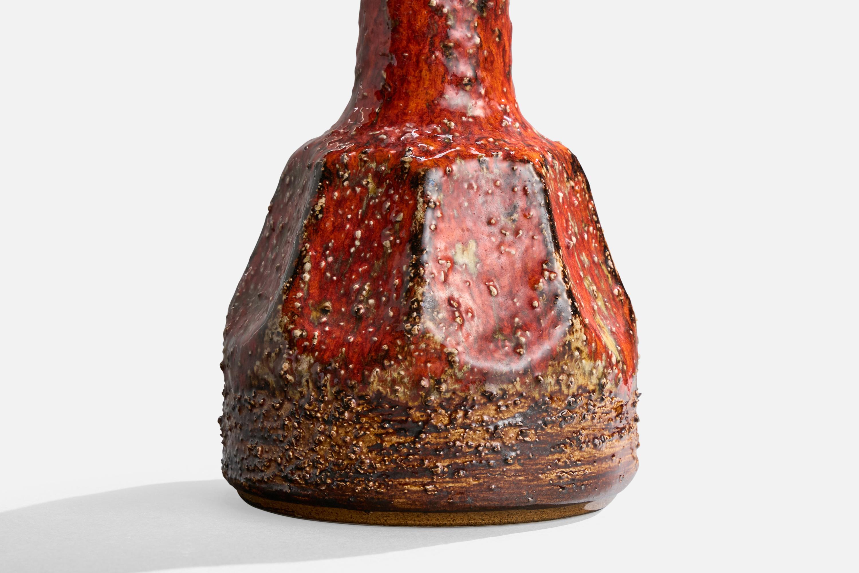 Milieu du XXe siècle Designer suédois, lampe de bureau, céramique, Suède, années 1960 en vente