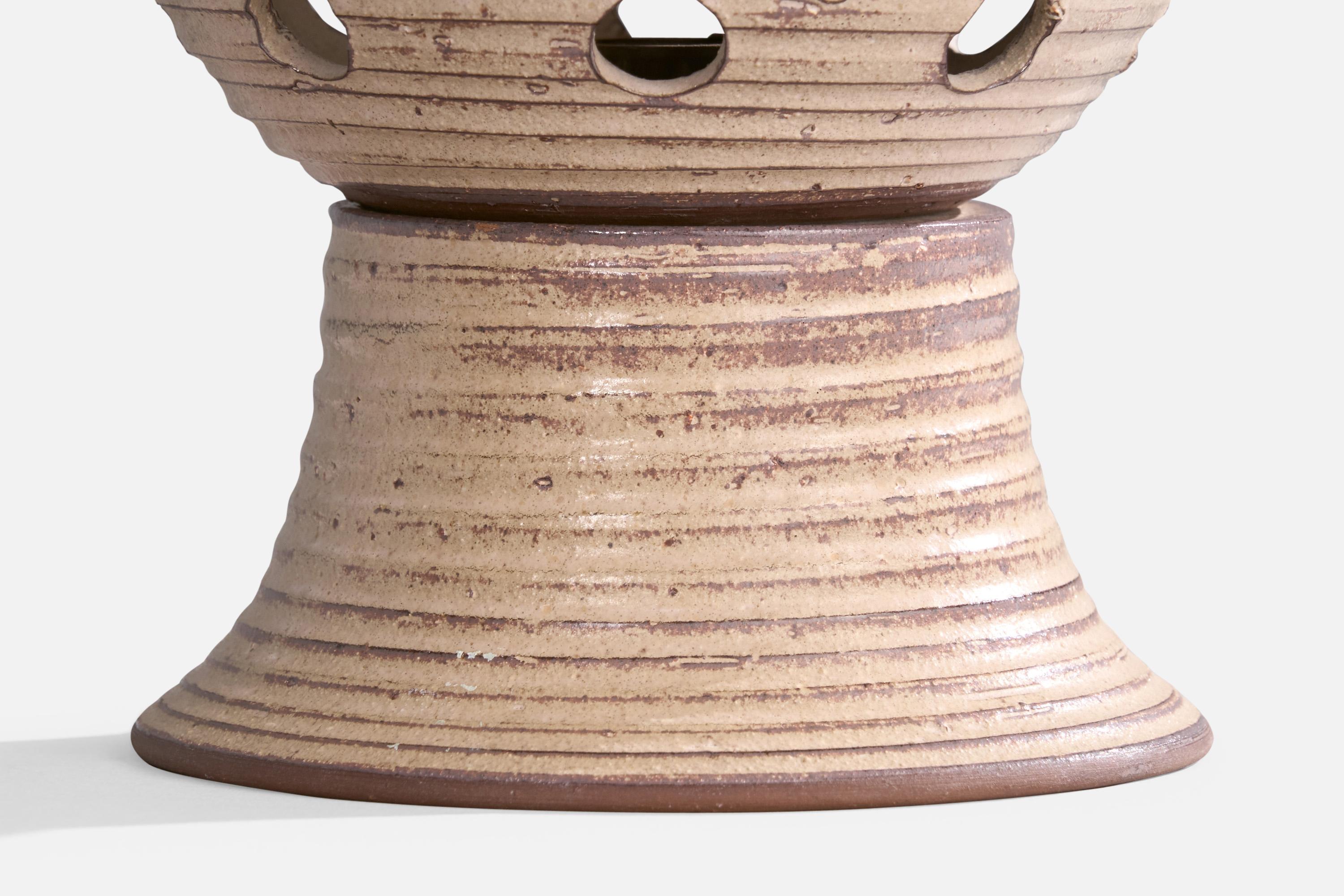 Designer suédois, lampe de bureau, céramique, Suède, années 1970 en vente 1
