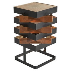 Swedish Designer, Table Lamp, Copper, Metal, Sweden, C. 1960s