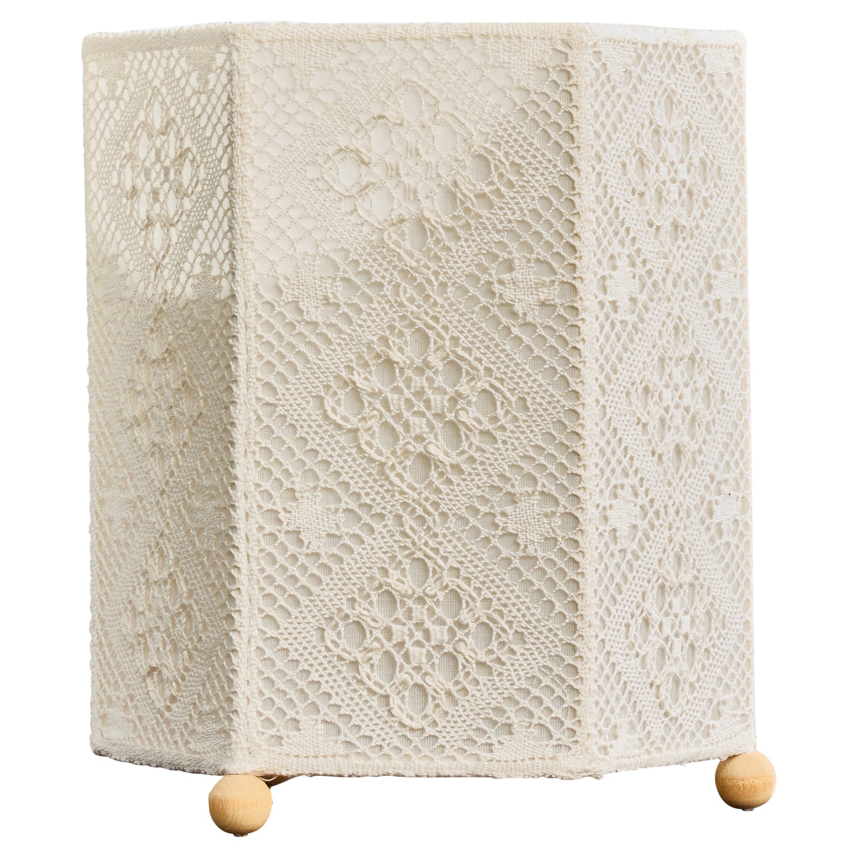 Swedish Designer, Table Lamp, Fabric, Wood, Sweden, 1960s For Sale