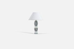 Swedish Designer, Table Lamp, Faceted Glass, Sweden, 1970s