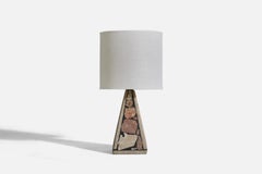Egon Jakobsson, Table Lamp, Fossil Stone, Sweden, 1990s