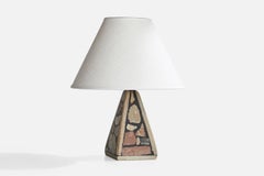 Egon Jakobsson, Table Lamp, Fossil Stone, Sweden, 1990s