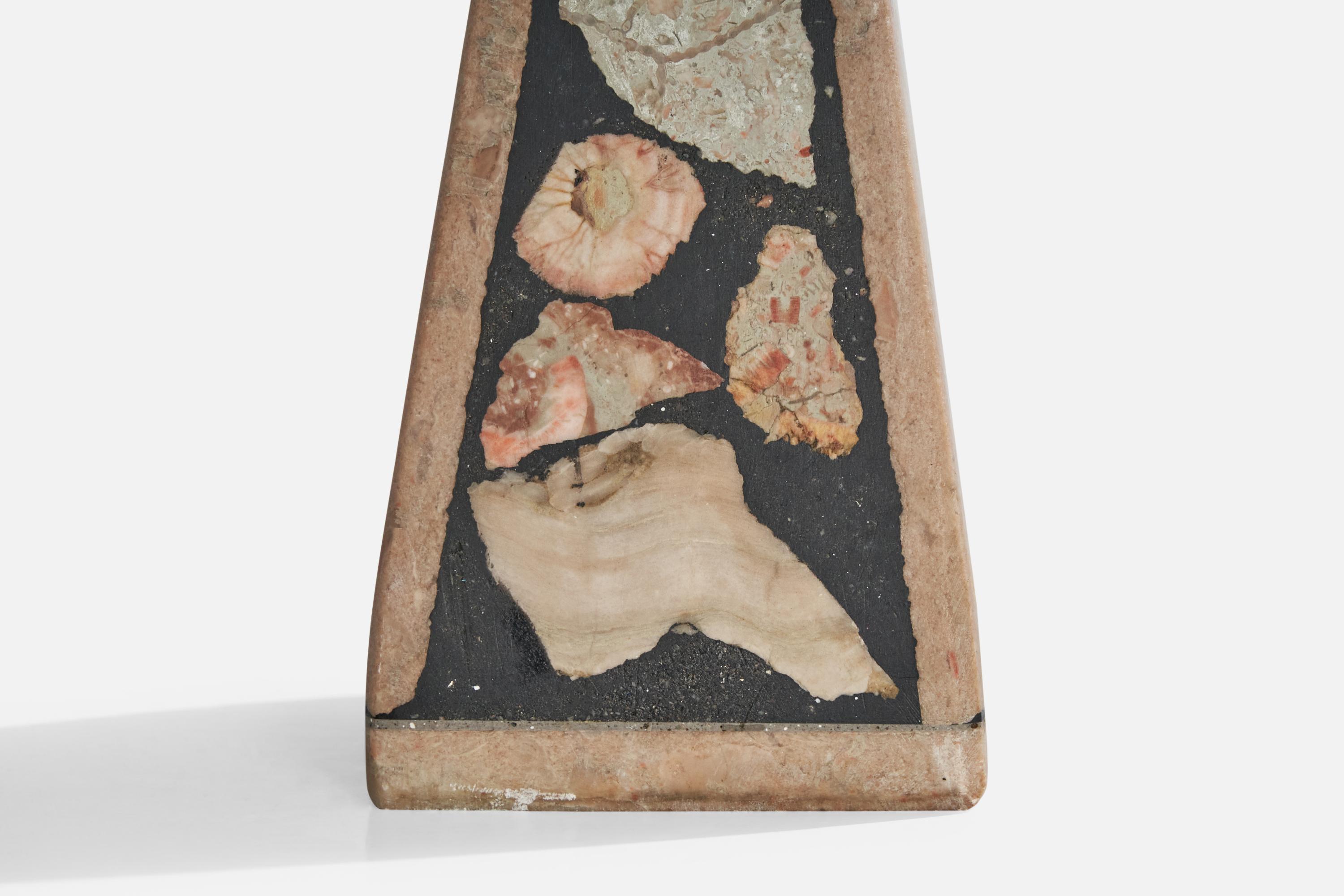 Créateur suédois, lampe de bureau, pierre fossile, Suède, 1970 en vente 1