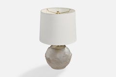 Swedish Designer, Table Lamp, Glass, Metal, Sweden, 1930s