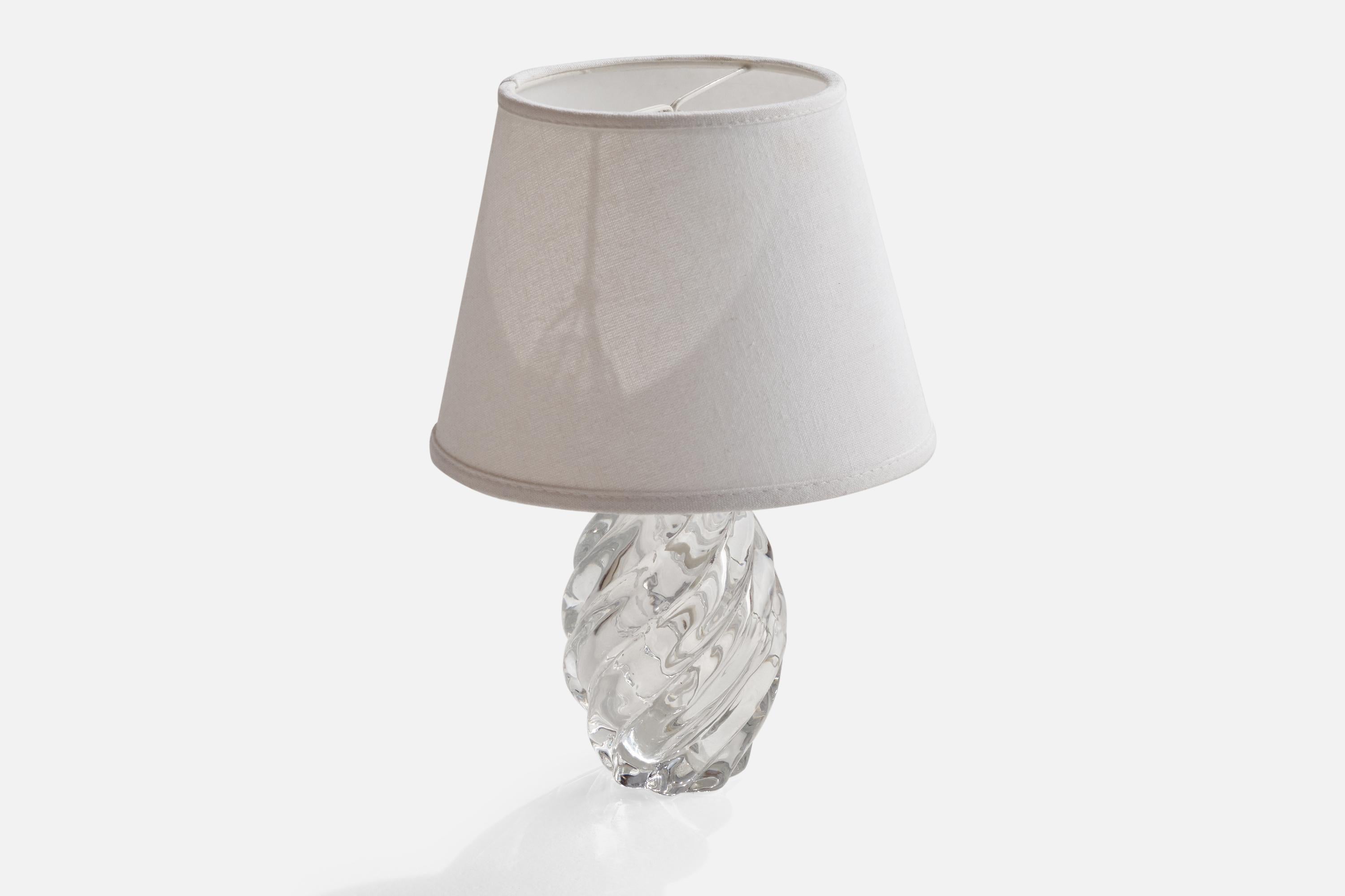 Swedish Designer, Table Lamp, Glass, Sweden, 1960s In Good Condition In High Point, NC