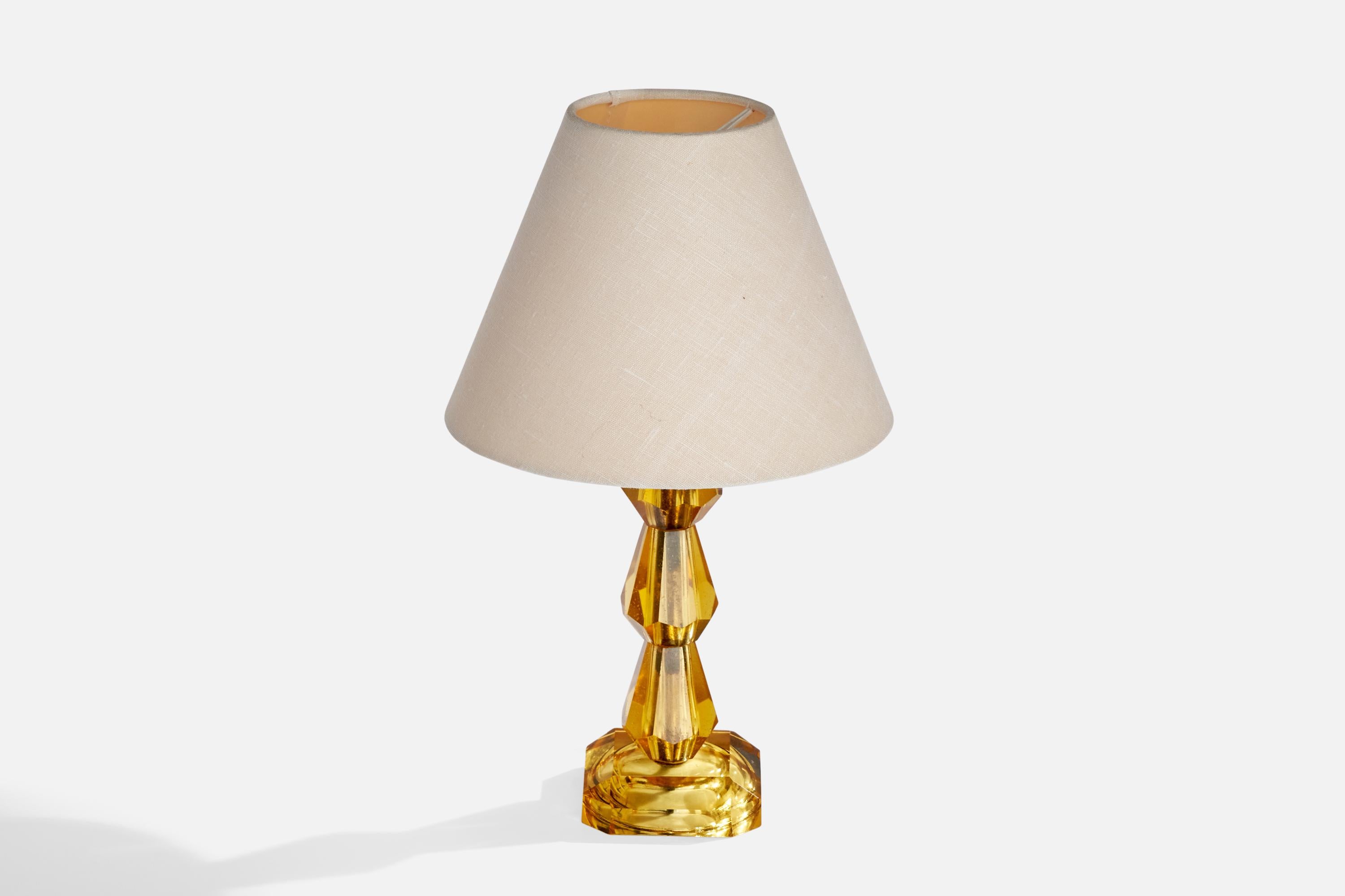 Suédois Designer suédois, lampe de bureau, verre, Suède, années 1970 en vente