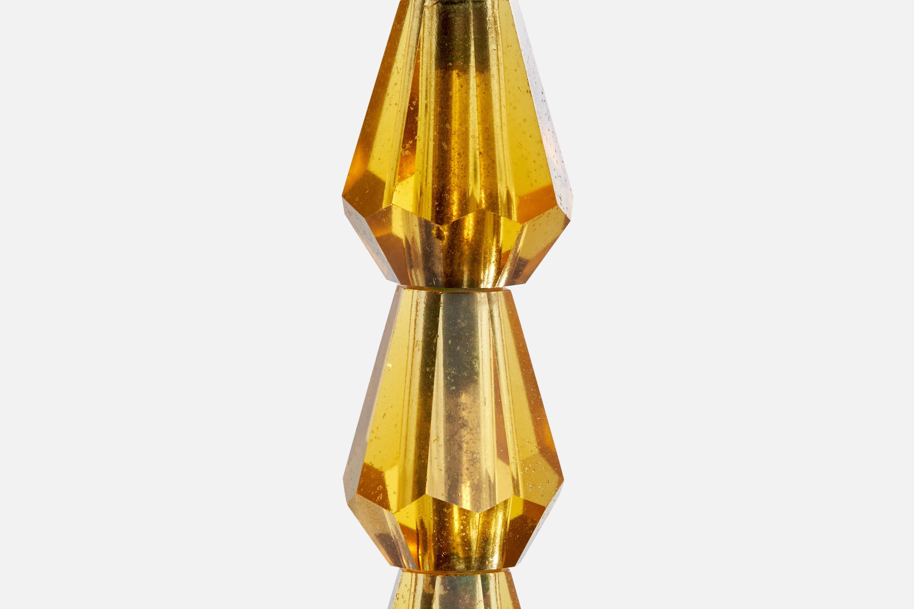 Fin du 20e siècle Designer suédois, lampe de bureau, verre, Suède, années 1970 en vente
