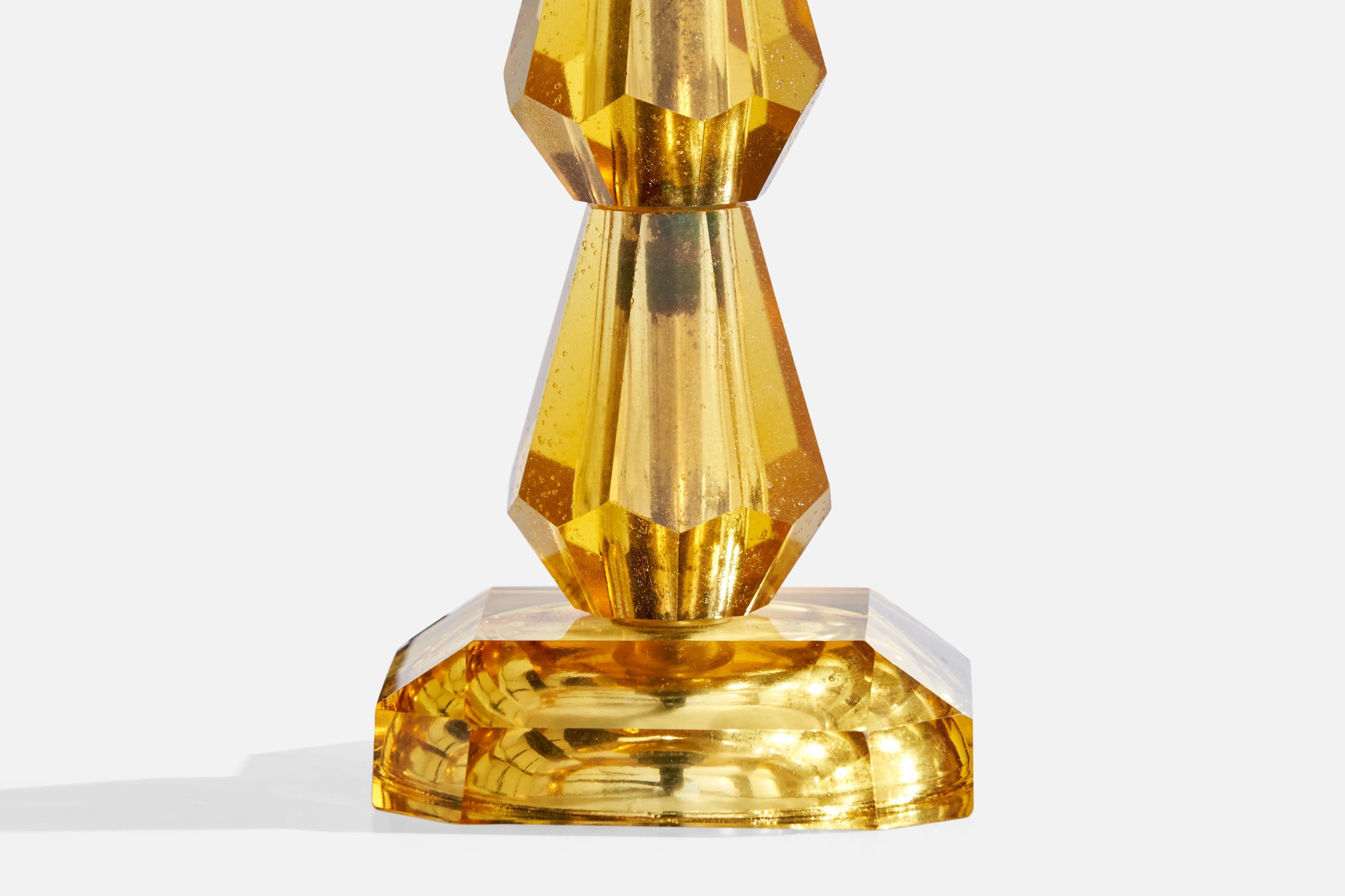 Verre Designer suédois, lampe de bureau, verre, Suède, années 1970 en vente