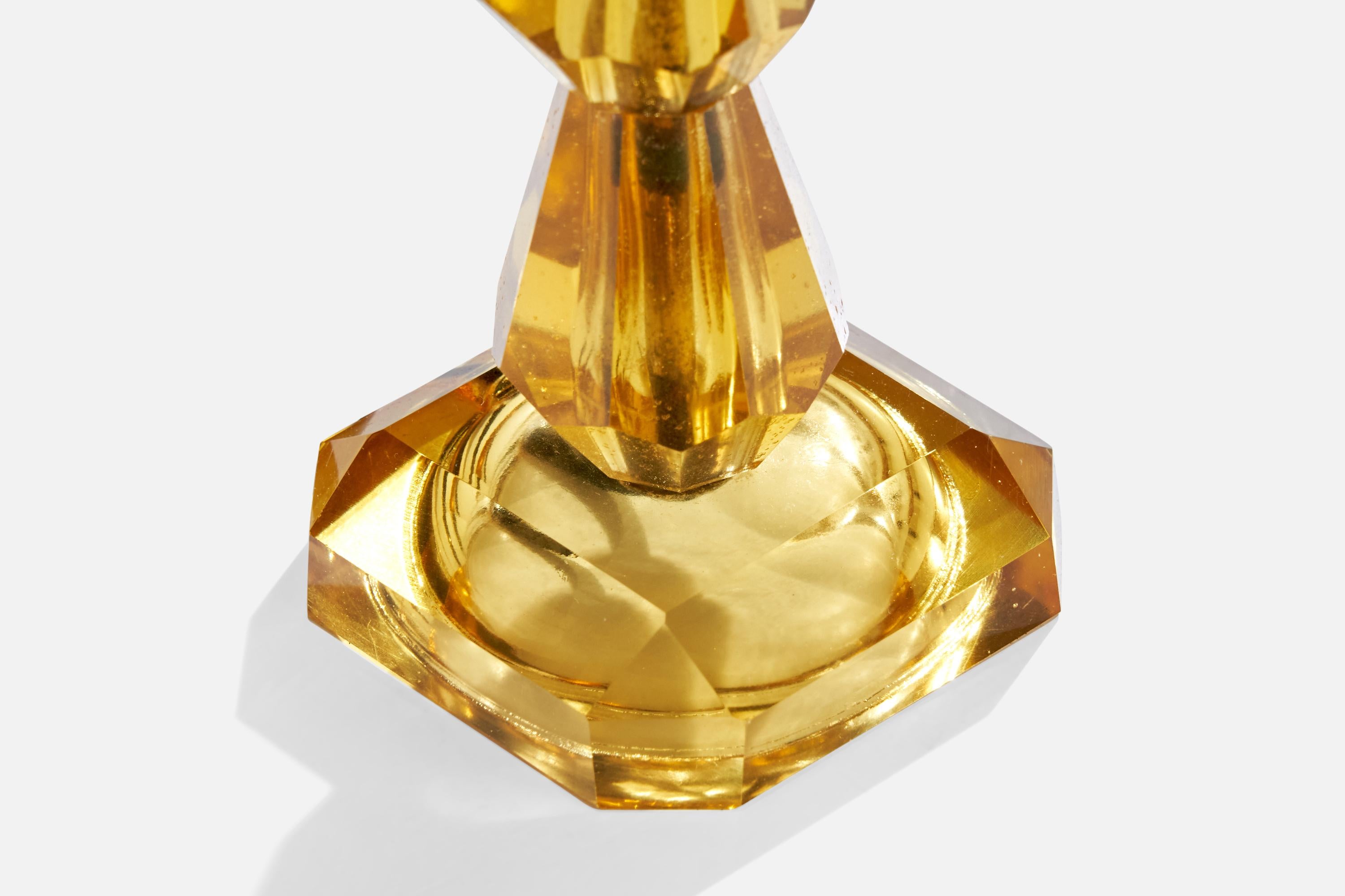 Designer suédois, lampe de bureau, verre, Suède, années 1970 en vente 1