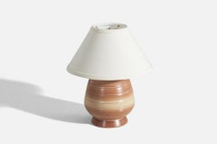 Swedish Designer, Table Lamp, Glazed Earthenware, Sweden, 1960s