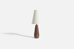 Swedish Designer, Table Lamp, Marble, Brass, Sweden, 1960s
