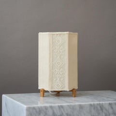 Swedish Designer, Table Lamp in Fabric and Wood, Sweden, 1960s.