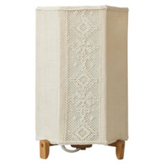 Swedish Designer, Table Lamp in Fabric and Wood, Sweden, 1960s.