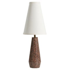 Swedish Designer, Table Lamp, Marble, Brass, Sweden, 1960s