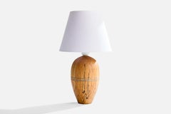 Swedish Designer, Table Lamp, Masur Birch, Sweden, 1970s