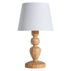 Schwedische Designerin, Tischlampe, Masur Birke, Schweden, 1970er Jahre
