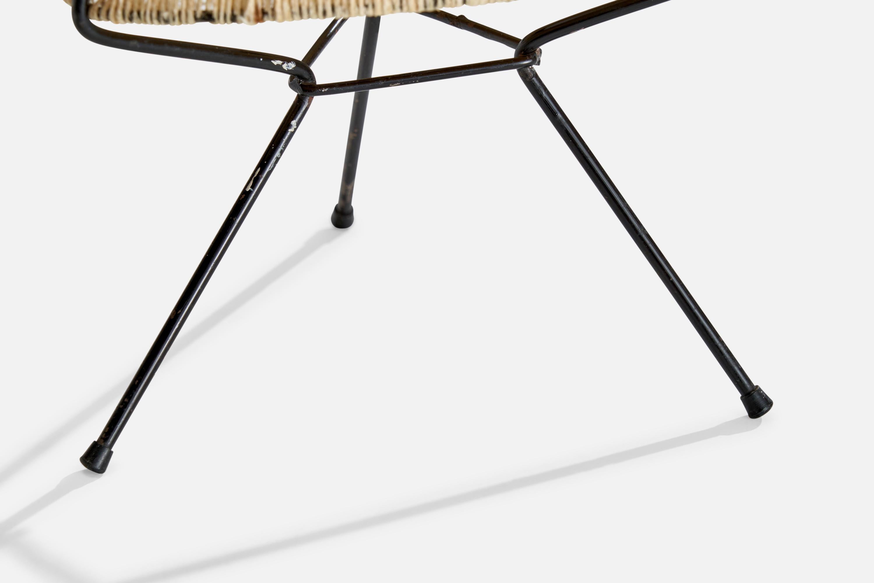 Metallo Lampada da tavolo di design svedese, metallo, tessuto, Svezia, anni '50 in vendita
