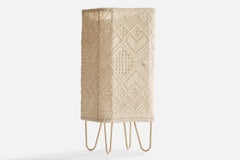 Swedish Designer, Table Lamp, Metal, Fabric, Sweden, c. 1960s
