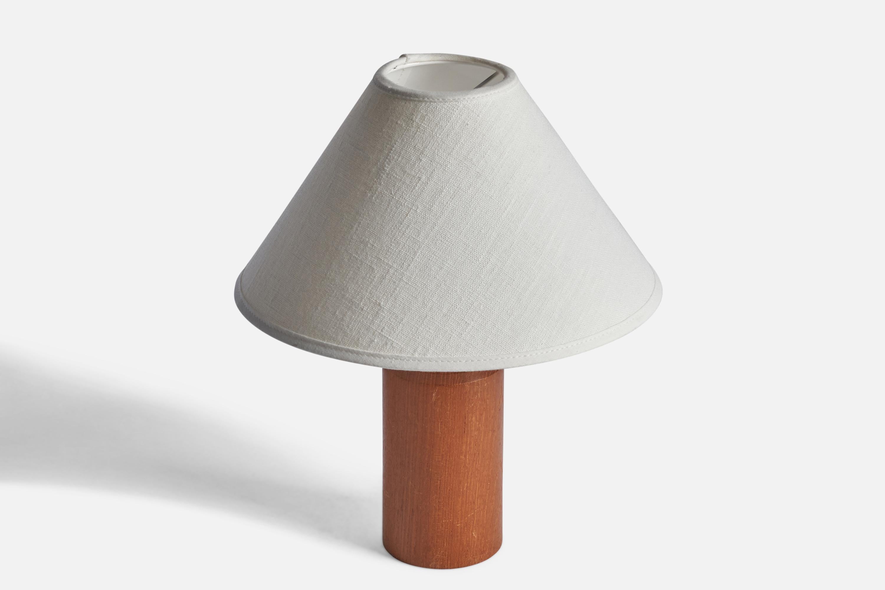 Mid-Century Modern Swedish Designer, Table Lamp, Oak, Sweden, 1960s For Sale
