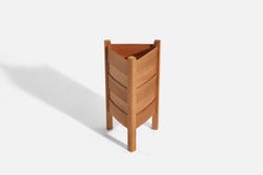 Designer suédois, lampe de bureau, pin, placage de pin moulé, Suède, 1970