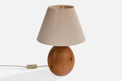 Designer svedese, lampada da tavolo, pino, plastica, tessuto, Svezia, anni '70