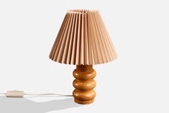 Designer suédois, lampe de table, pin, plastique, Suède, années 1970