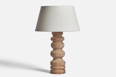 Swedish Designer, Table Lamp, Pine, Sweden, 1960s